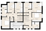 Grundriss OG - Moderne Immobilie mit 2 Wohnungen und einer Praxiseinheit